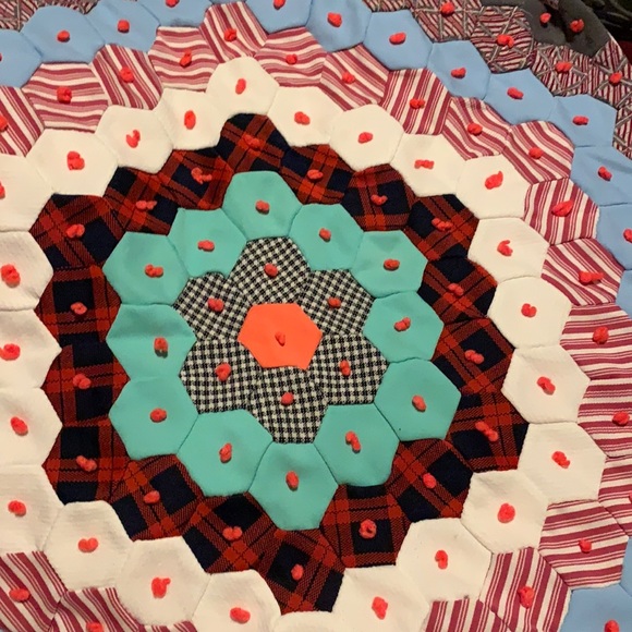 Other - Handmade polyester piece lap quilt/ baby quilt